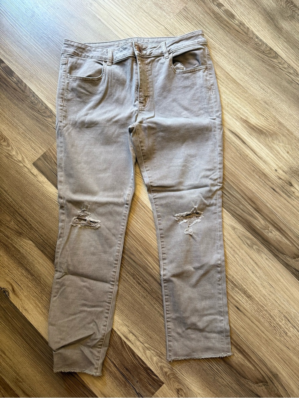 American Eagle Outfitters Women's Slim Straight Jeans - Taupe